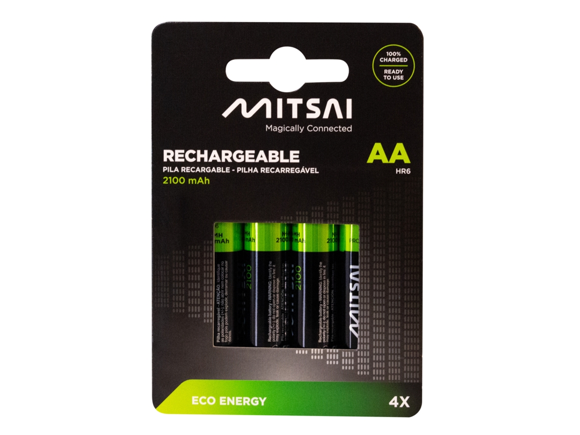 Pilas Recar MITSAI Aa Rtu 2100 Mah X4