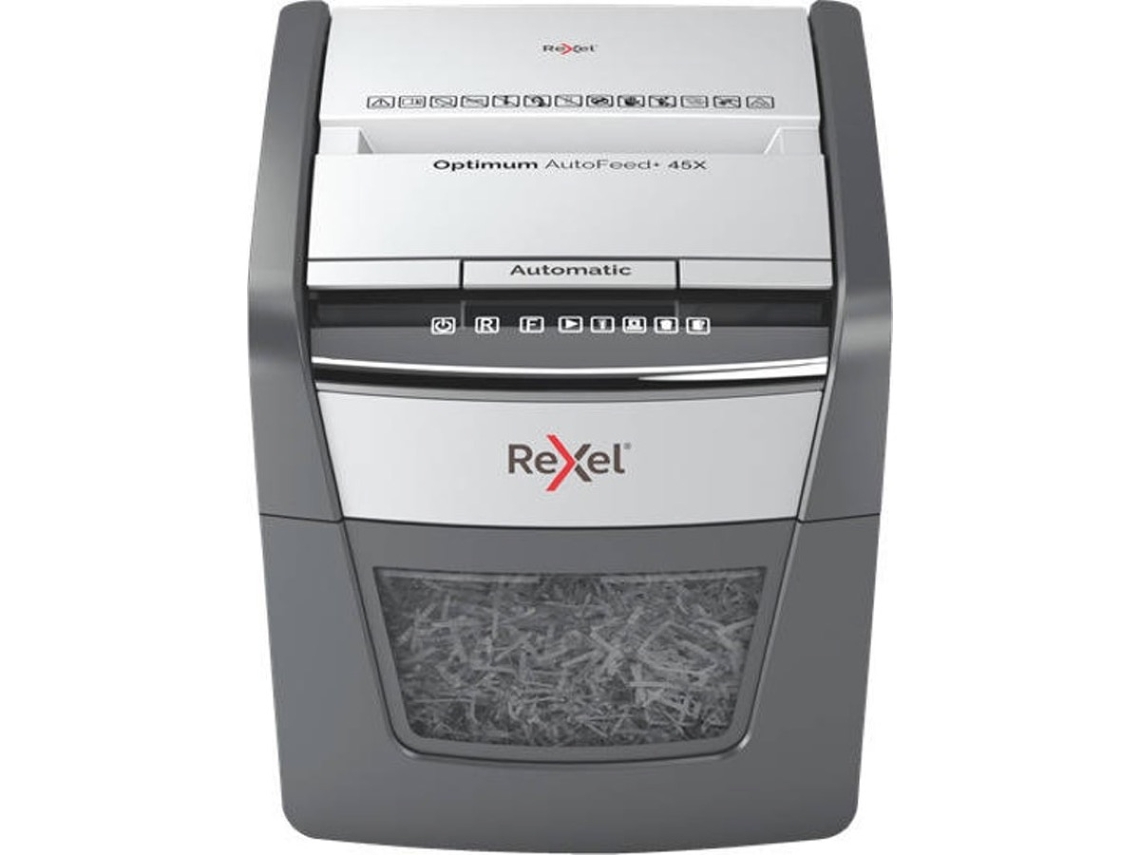 Destructora Automática REXEL Optimum AutoFeed+ 45X EU (45 hojas - Capacidad: 20 L)
