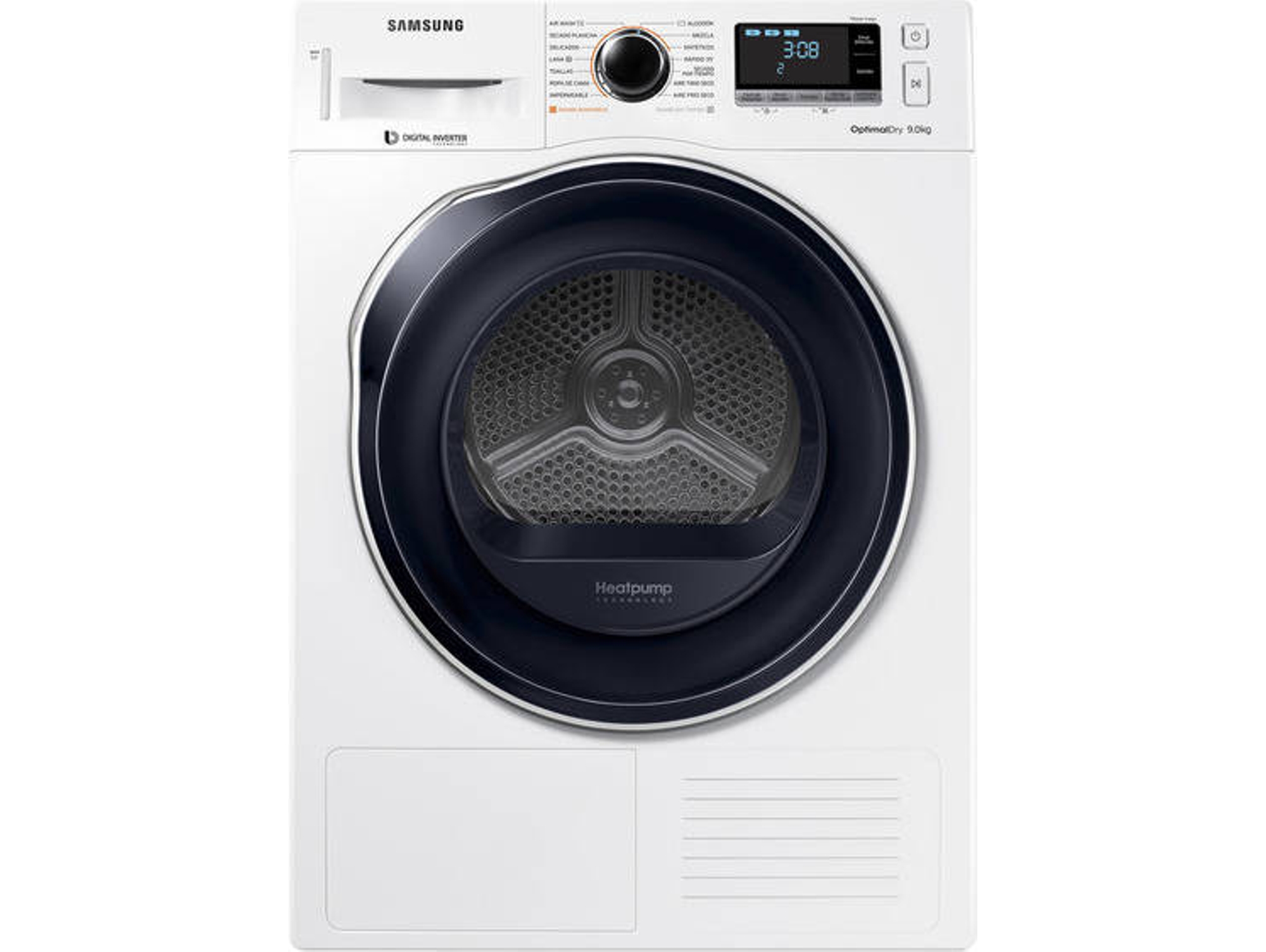 Secadora Reacondicionada SAMSUNG DV90M6200CW/EC (Grado A - 9 kg - Bomba de Calor - Blanco)