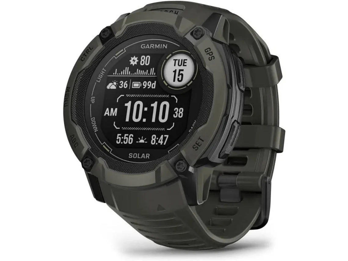 Smartwatch GARMIN Instinct 2X (Bluetooth - Hasta 40 días de autonomía con Energía Solar - Verde)