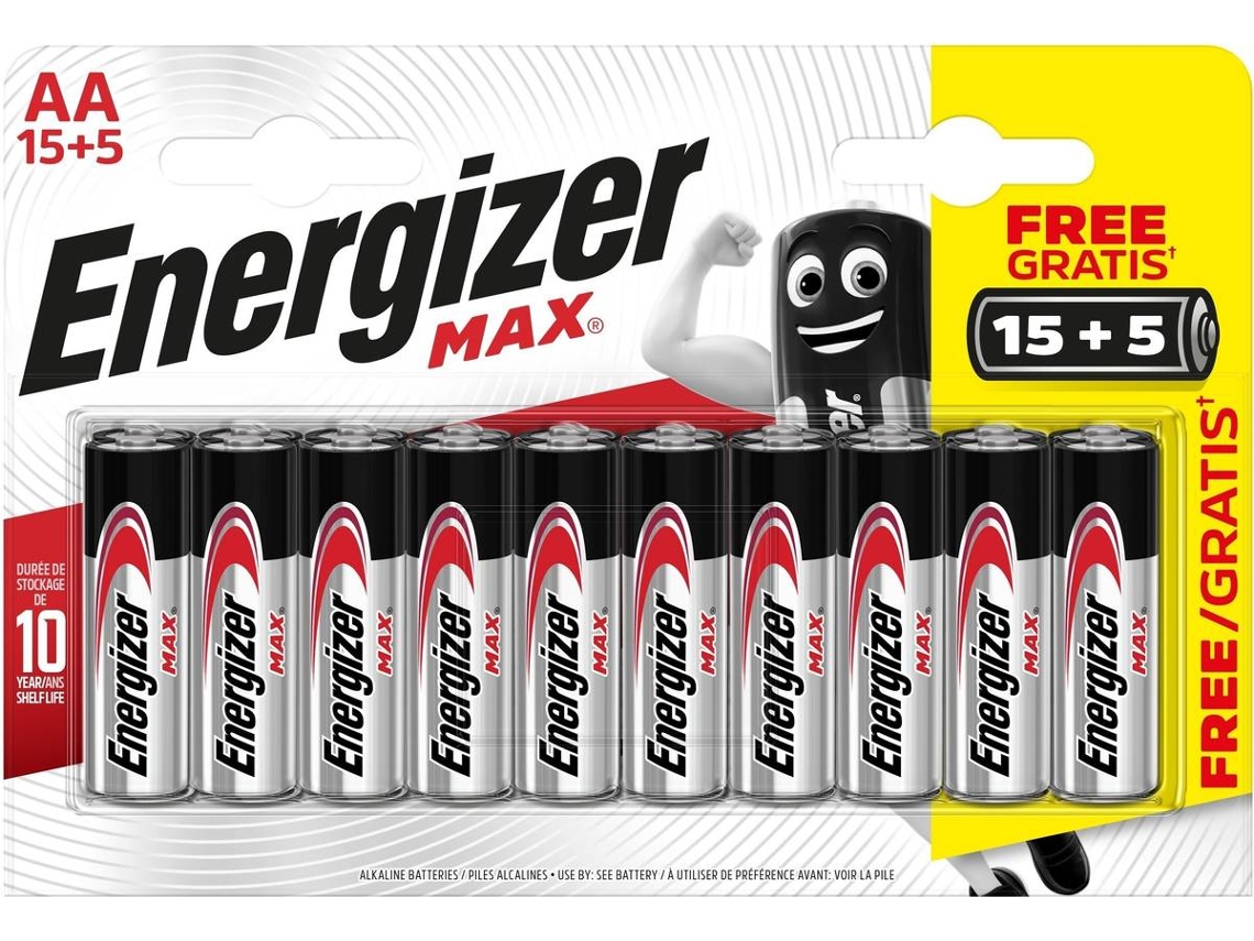 Pila Alcalina ENERGIZER Max 6LR61 9V (2 Unidades)