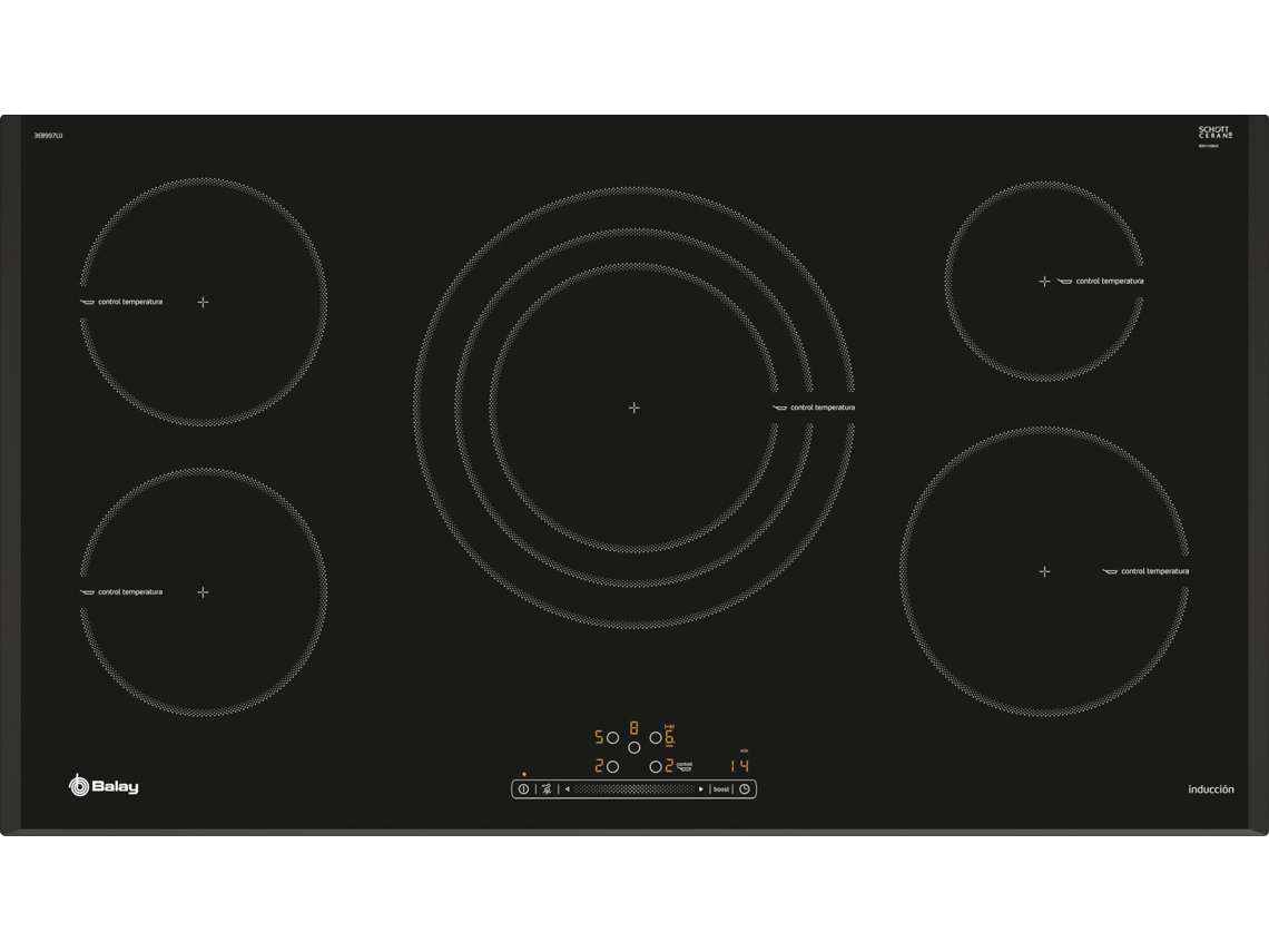 Placa de Inducción BALAY 3EB997LU (Eléctrico - 91.8 cm - Negro)
