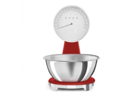 Balanza de Cocina SMEG Analógica y Digital - KSF01RDWW (Capacidad 5Kg - Precisión de 1g - Roja)