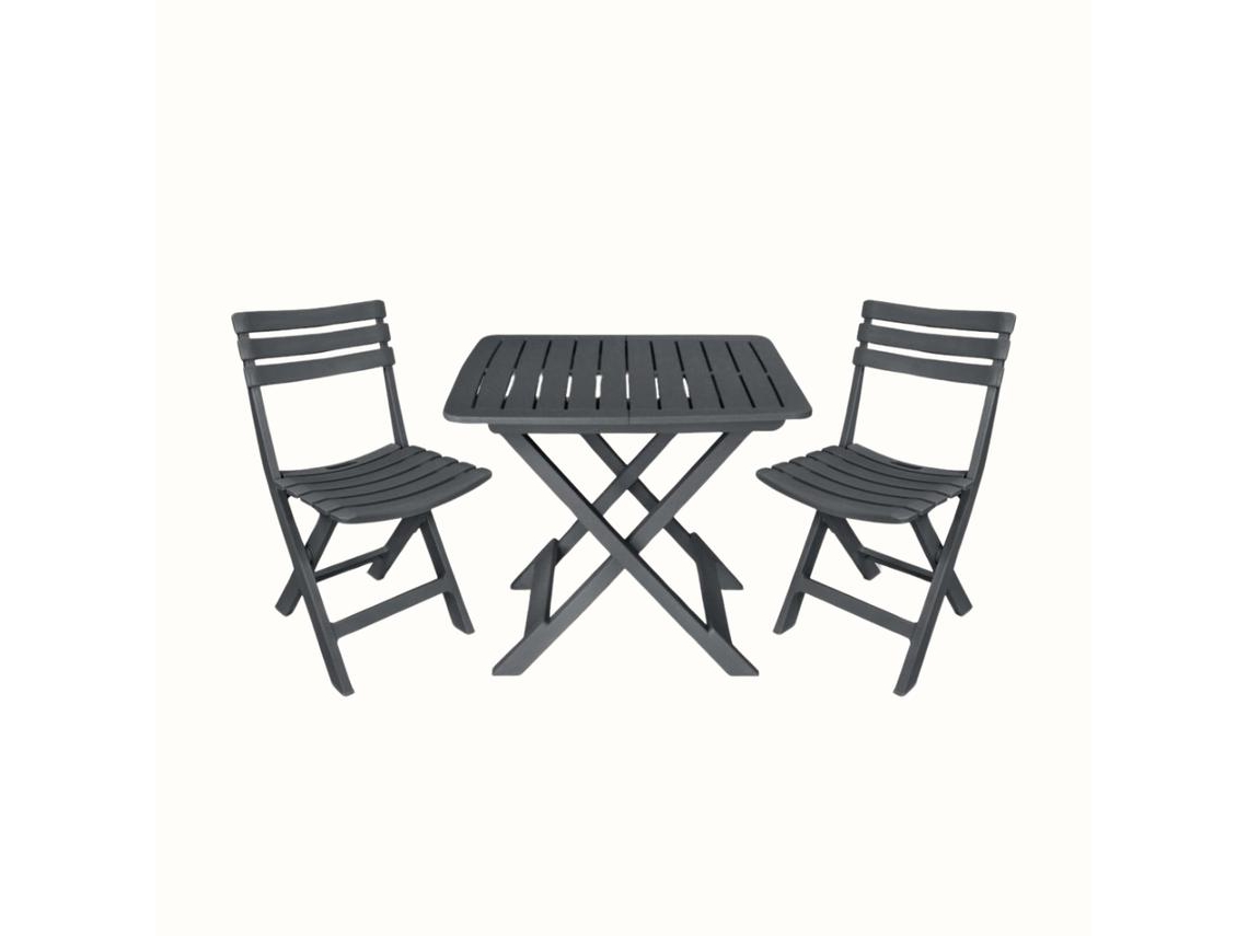 Juego de balcón plegable IPAE-PROGARDEN (2 sillas - 93x73x24 cm)