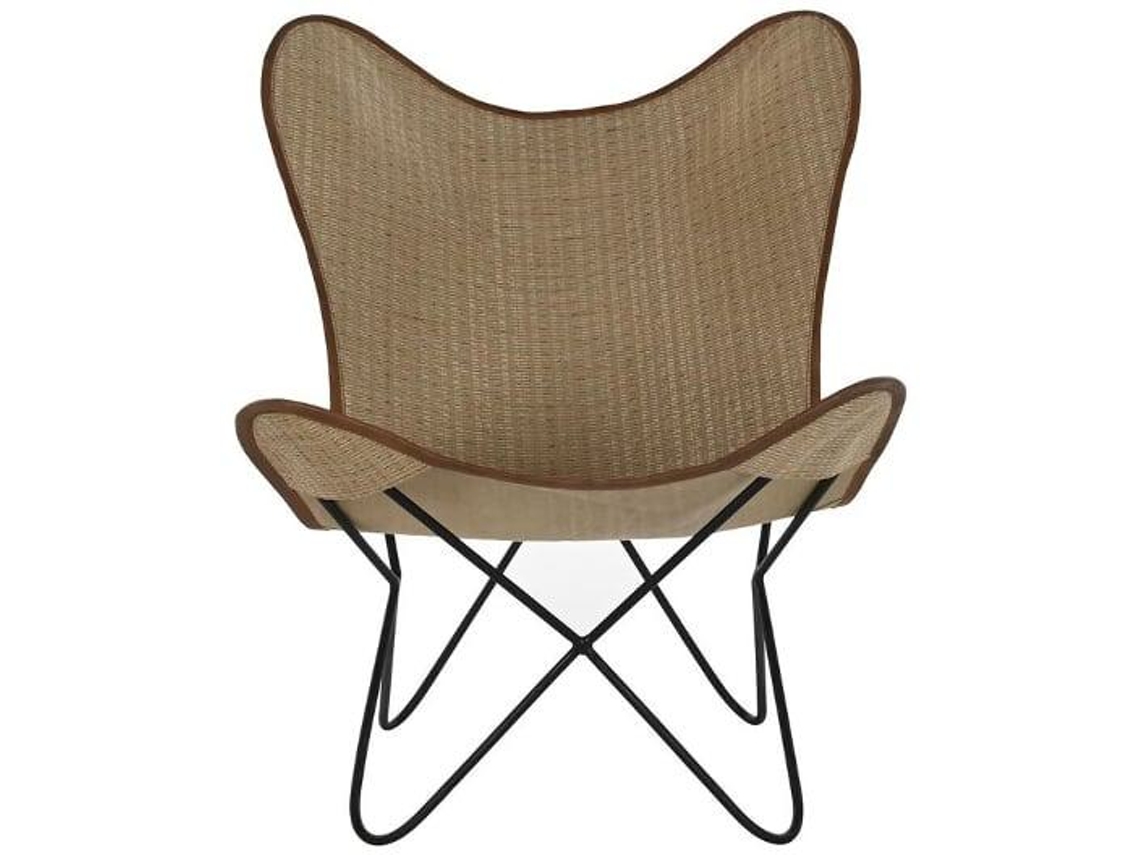 Silla de jardín (Marrón - Metal - 78x74x92 cm)