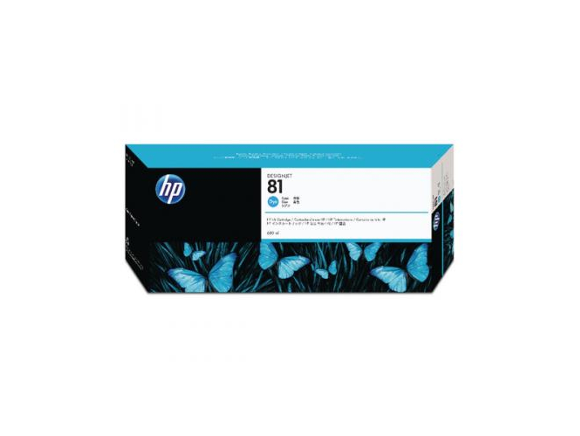 Cartucho de Tinta Original HP 81 C4931A Cián  para DesignJet 5000, 5000ps, 5000ps uv, 5000uv, 5500, 5500mfp, 5500ps