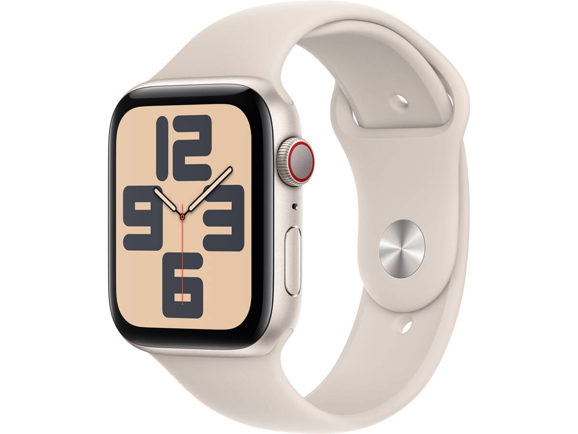 APPLE Watch SE GPS+Cellular 44 mm Blanco Estrella con Correa Deportiva Blanco Estrella (Talla: S/M)