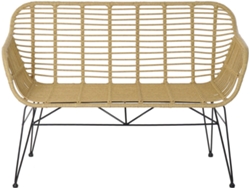 Sofá de jardín ARTÍCULO Ratán sintético Hierro galvanizado (116 x 55 x 83 cm - Natural)