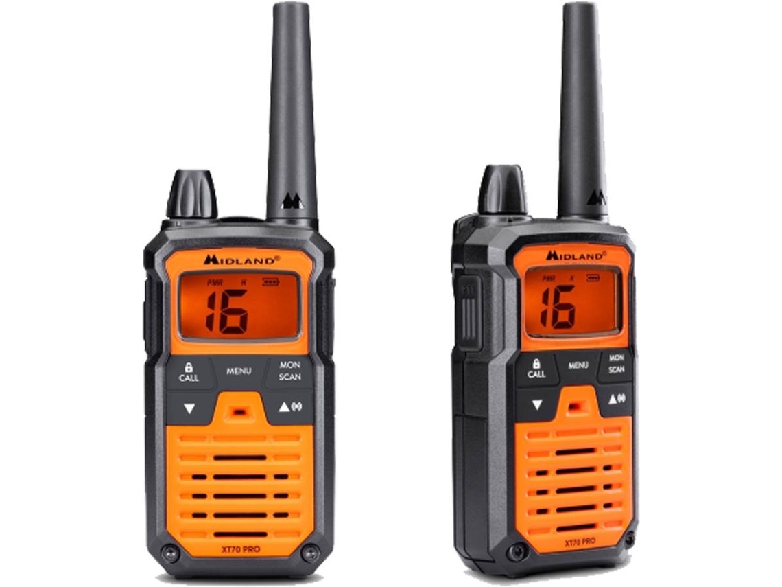 Walkie-Talkie MIDLAND XT70 Pro Hobby y Trabajo (Alcance hasta 12 km - Naranja)