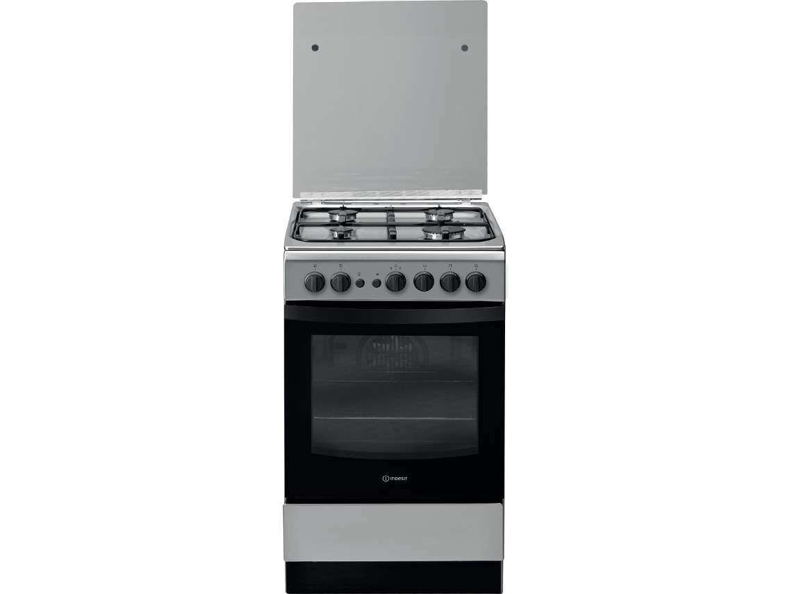 Cocina INDESIT IS5G1PMX (59 L - Gas Natural - Inox)
