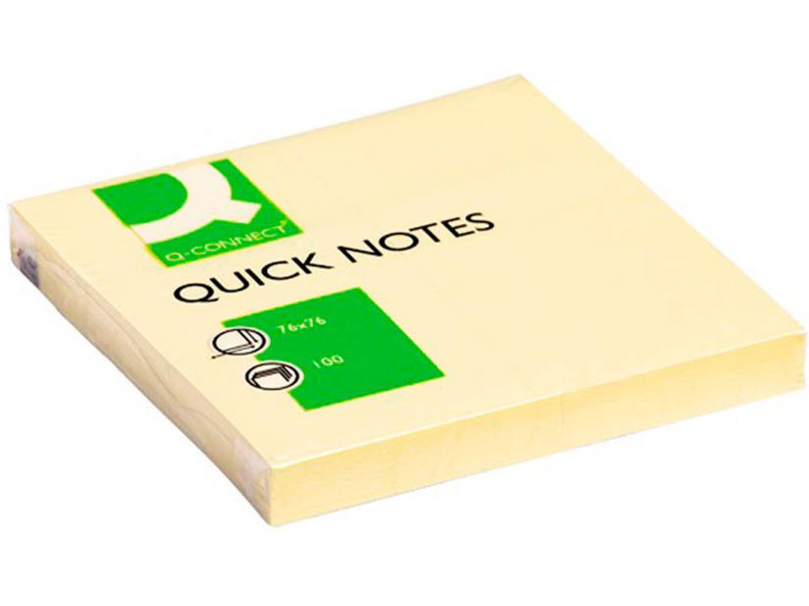 Bloc de Notas Adhesivas Q-CONNECT Amarillo (75 x 75 mm)