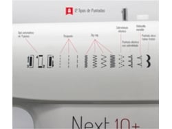 Máquina de Coser ALFA Next 10+ (12 puntadas) — Máquina de coser tamaño estándar, 12 puntadas