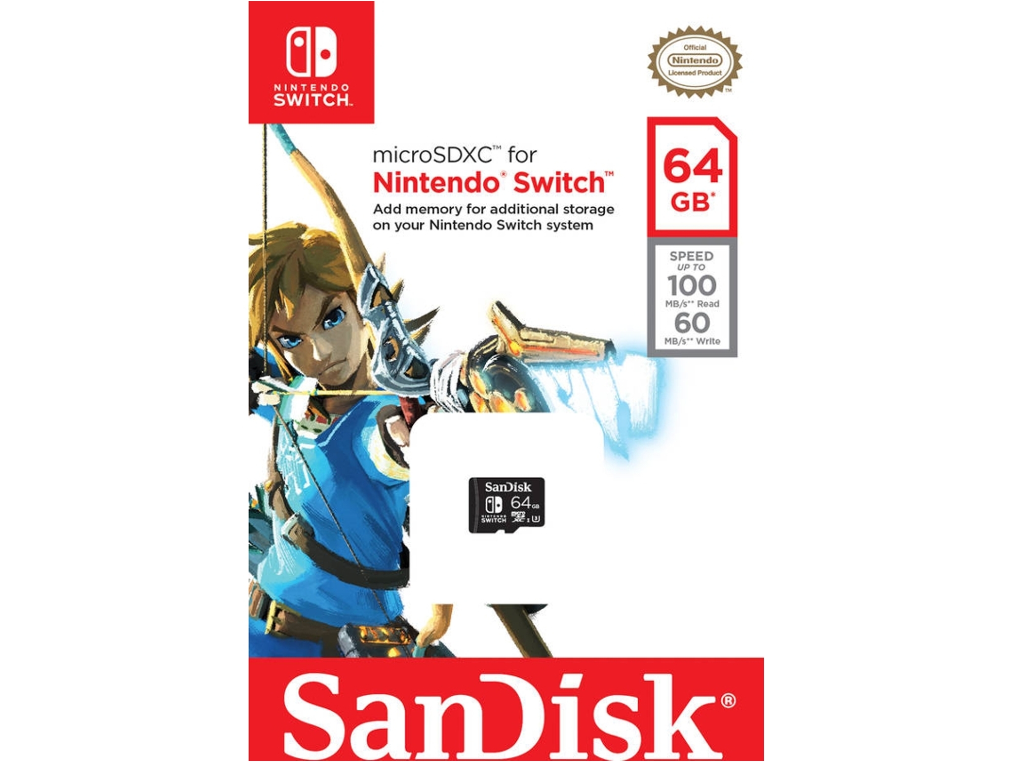 Tarjeta de memoria MicroSDXC 64 GB - SANDISK Nintendo Switch