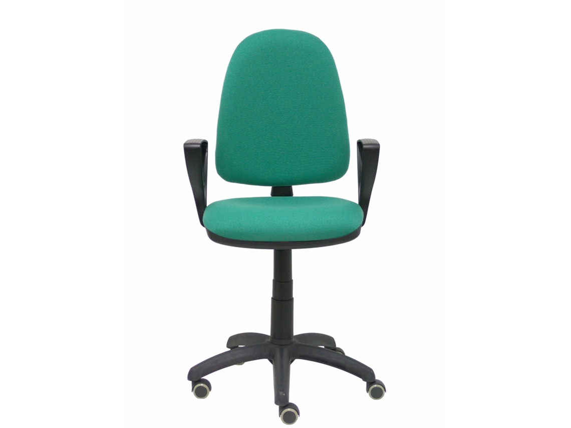 Silla de Escritorio Operativa PYC Ayna Verde BF RP con ruedas antiarañazos (Brazos Fijos - Tejido)