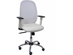 Silla Operativa PYC Cilanco  Blanco (Brazos Ajustables - Malla)