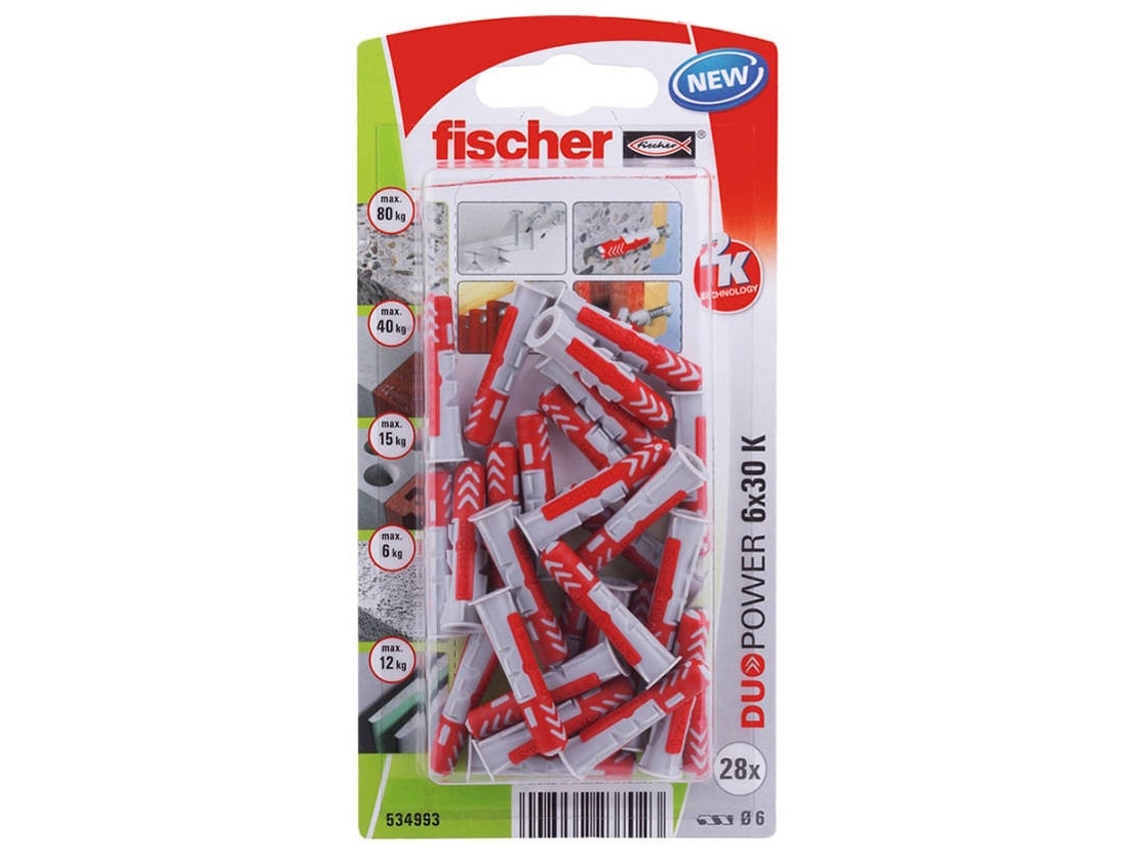Blister 28 Casquillos Duopower Fischer 6X30 534993