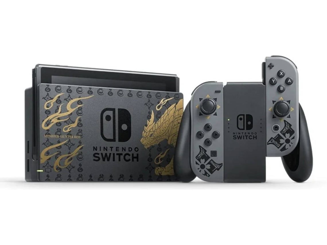 Consola Nintendo Switch V2 (Monster Hunter Rise Edition - 32 GB)