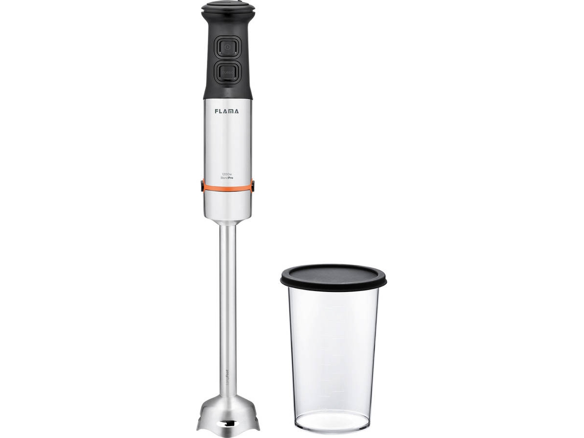 Batidora de Mano FLAMA Blendpro Quadflex Long Foot 2043Fl (1200W - Inox y Negro)