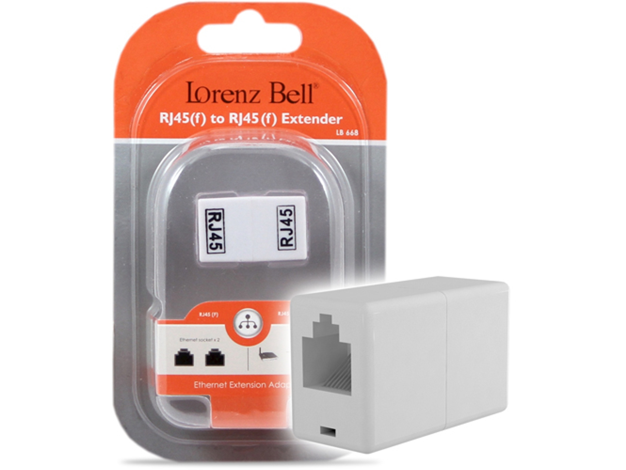 Adaptador de Red LORENZ BELL RJ45 (Hembra-Hembra)