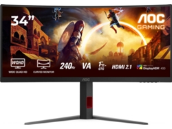 Monitor Gaming AOC CU34G4Z (34'' - Wide Quad HD - 0.3 ms - Negro)