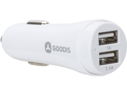 Cargador GOODIS USB (iPad - Mechero - USB - 2 Puertas)