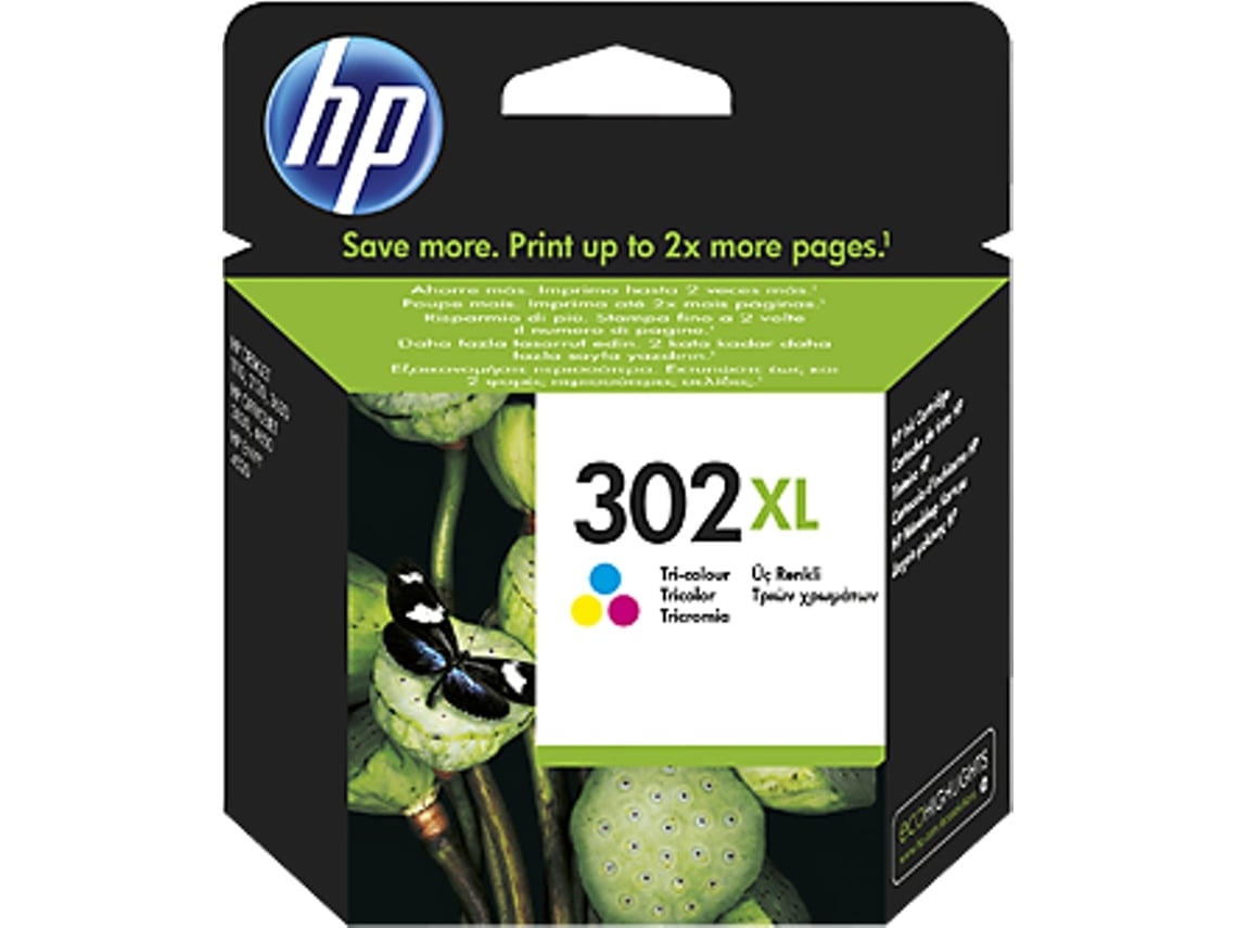 Cartucho de tinta Original HP 302 XL Tricolor para HP DeskJet 2130, 3630 HP OfficeJet 3830, 4650 HP ENVY 4520
