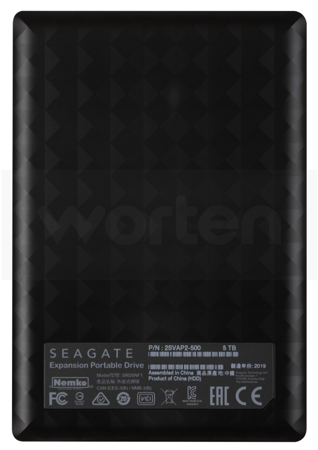 Disco HDD Externo SEAGATE Expantion (Negro - 5 TB - USB 3.0)