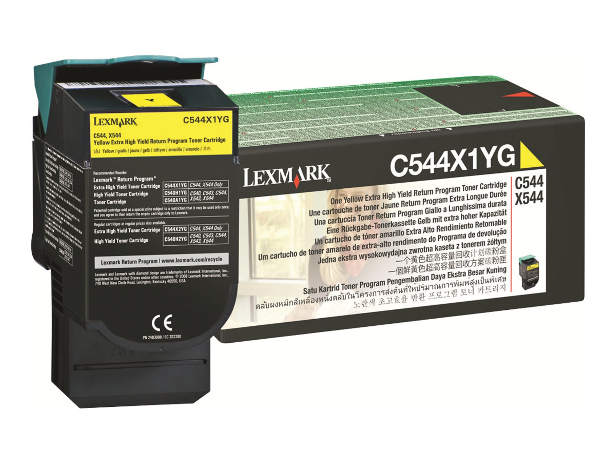 Tóner LEXMARK rendimiento extra alto C544, X544 Amarillo
