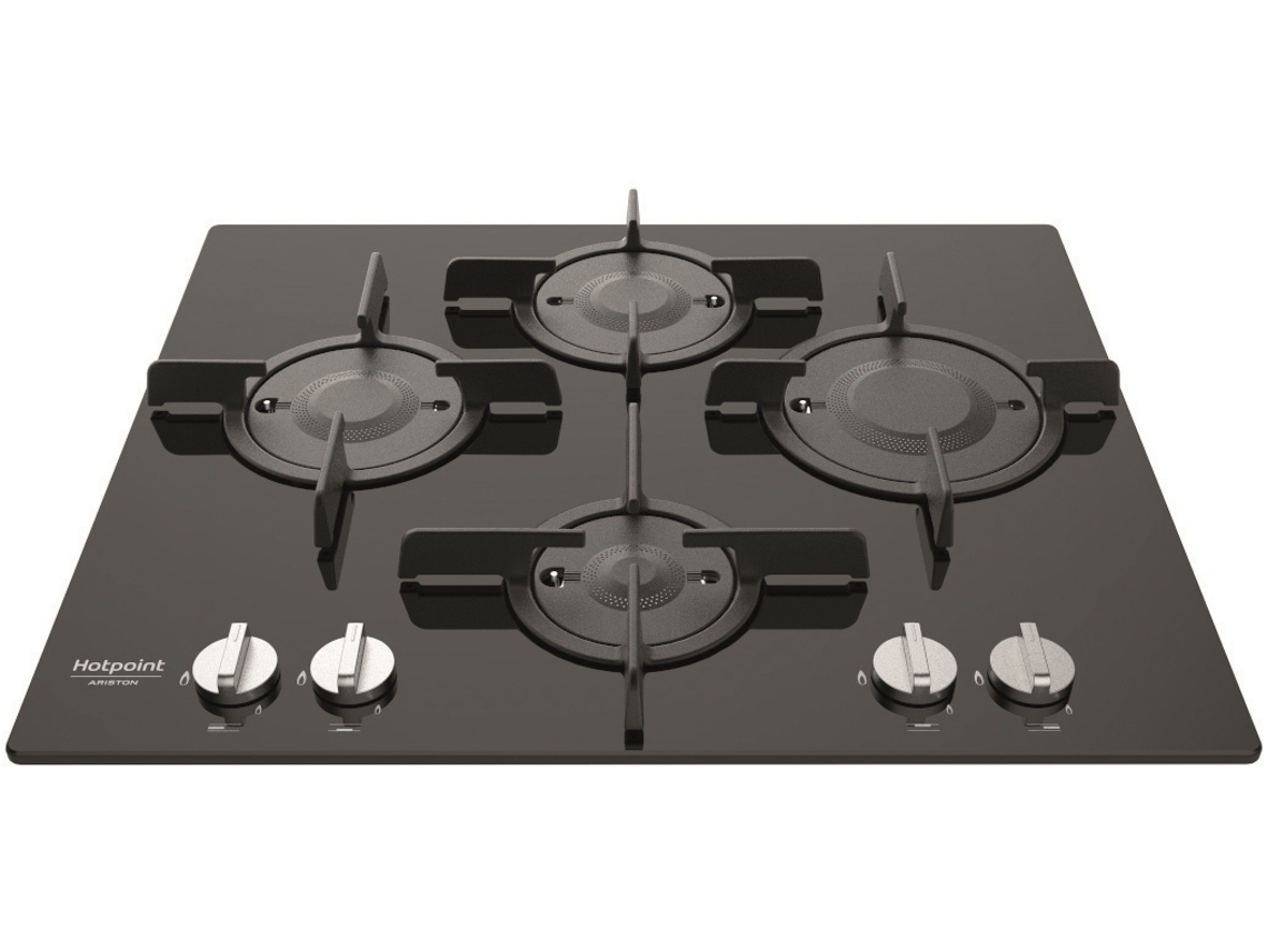 Placa de Gas HOTPOINT-ARISTON FTGHG 641 D HA BK (Gas Natural - 58 cm - Negro)
