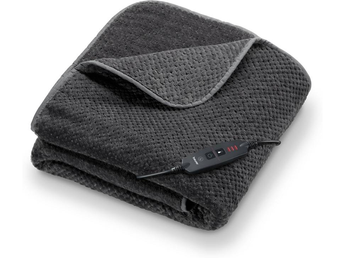 Cobertor Eléctrico BEURER HD65 180 x 130 cm (100 W - Gris Oscuro)