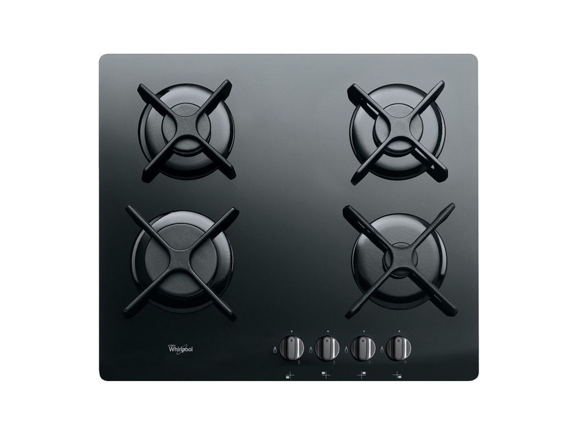 Placa de Gas WHIRLPOOL GOR 6414/NB (Gas Natural - 60 cm - Negro)