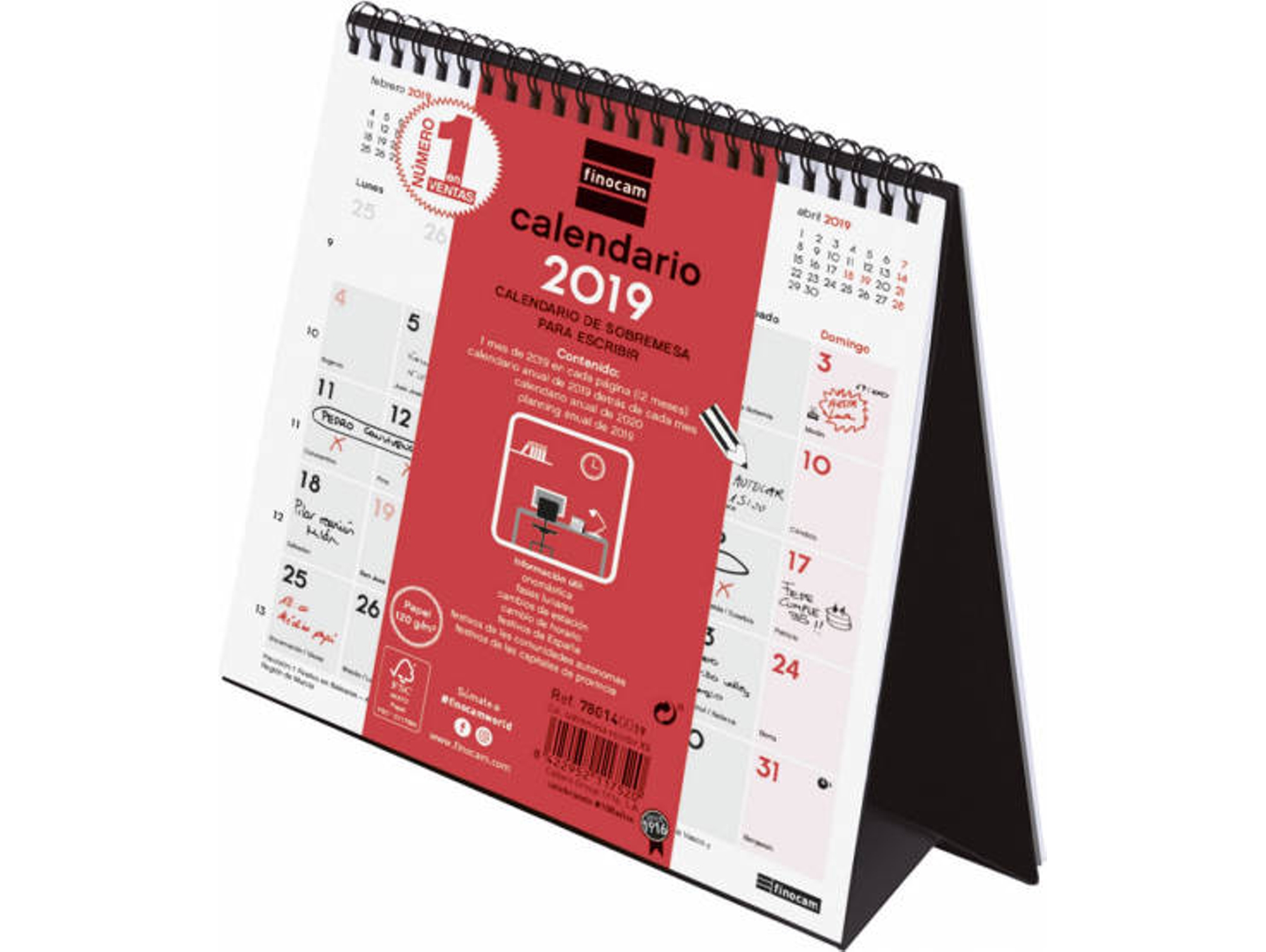 Calendario FINOCAM Talkual 2018/2019 (15.5 x 14 x 7 cm - Vista: Mensal)