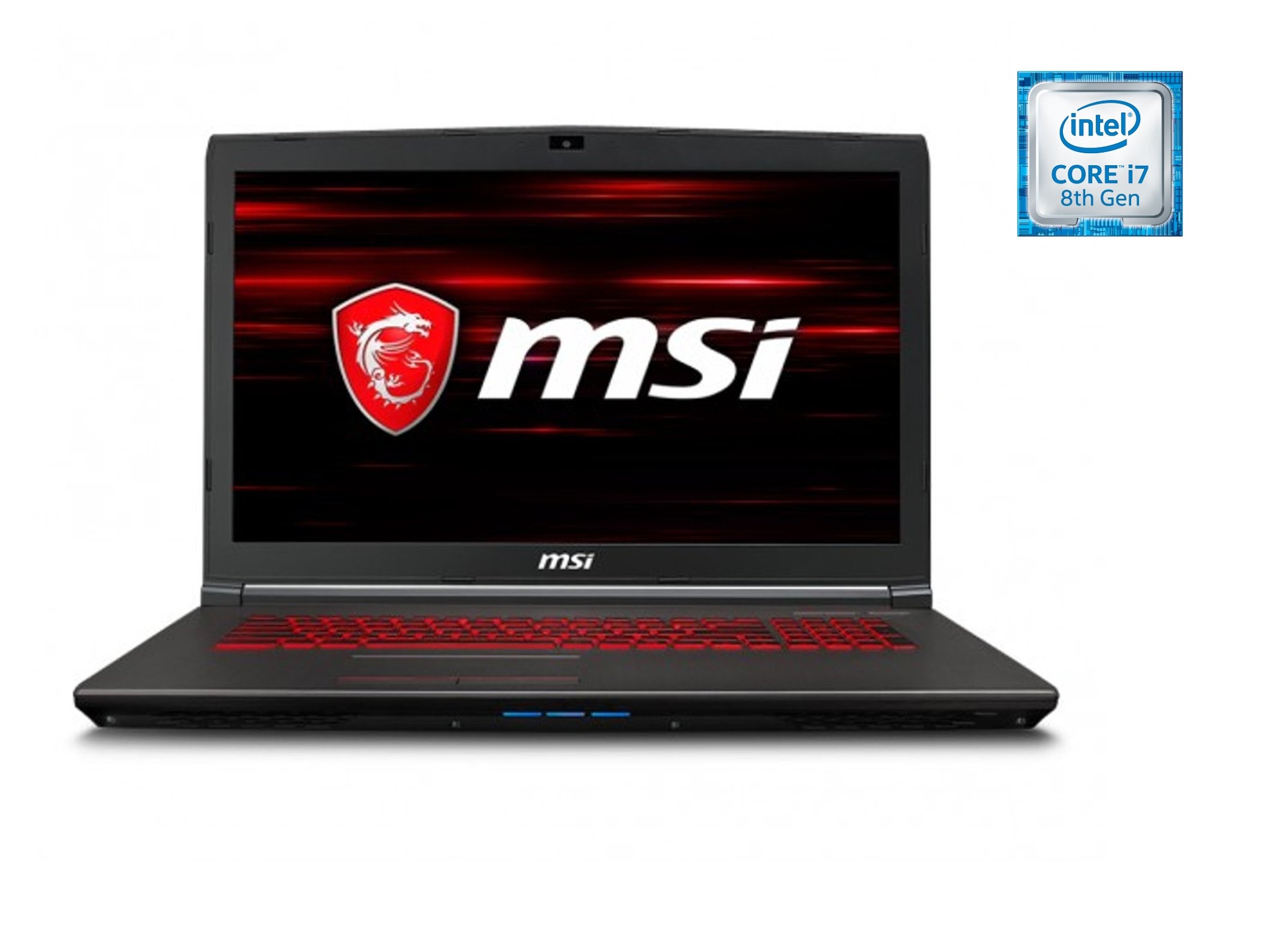 Portátil Gaming MSI GV72 I7-8750H (Intel Core i7-8750H - NVIDIA GeForce GTX 1050 Ti - RAM: 8 GB - 1 TB HDD + 256 GB SSD - 17.3'')