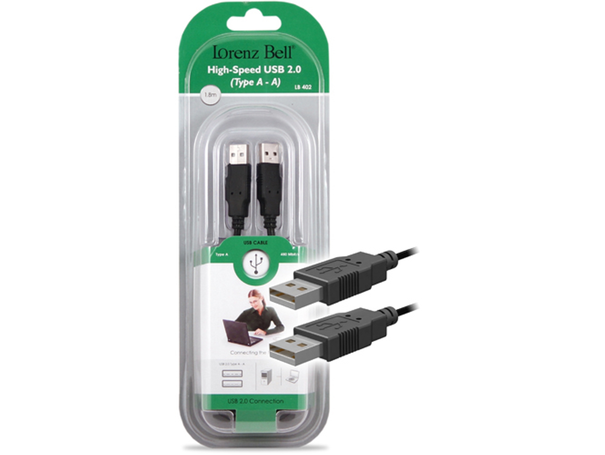 Cable Usb A-A 1.8M  LORENZ BELL Lb402