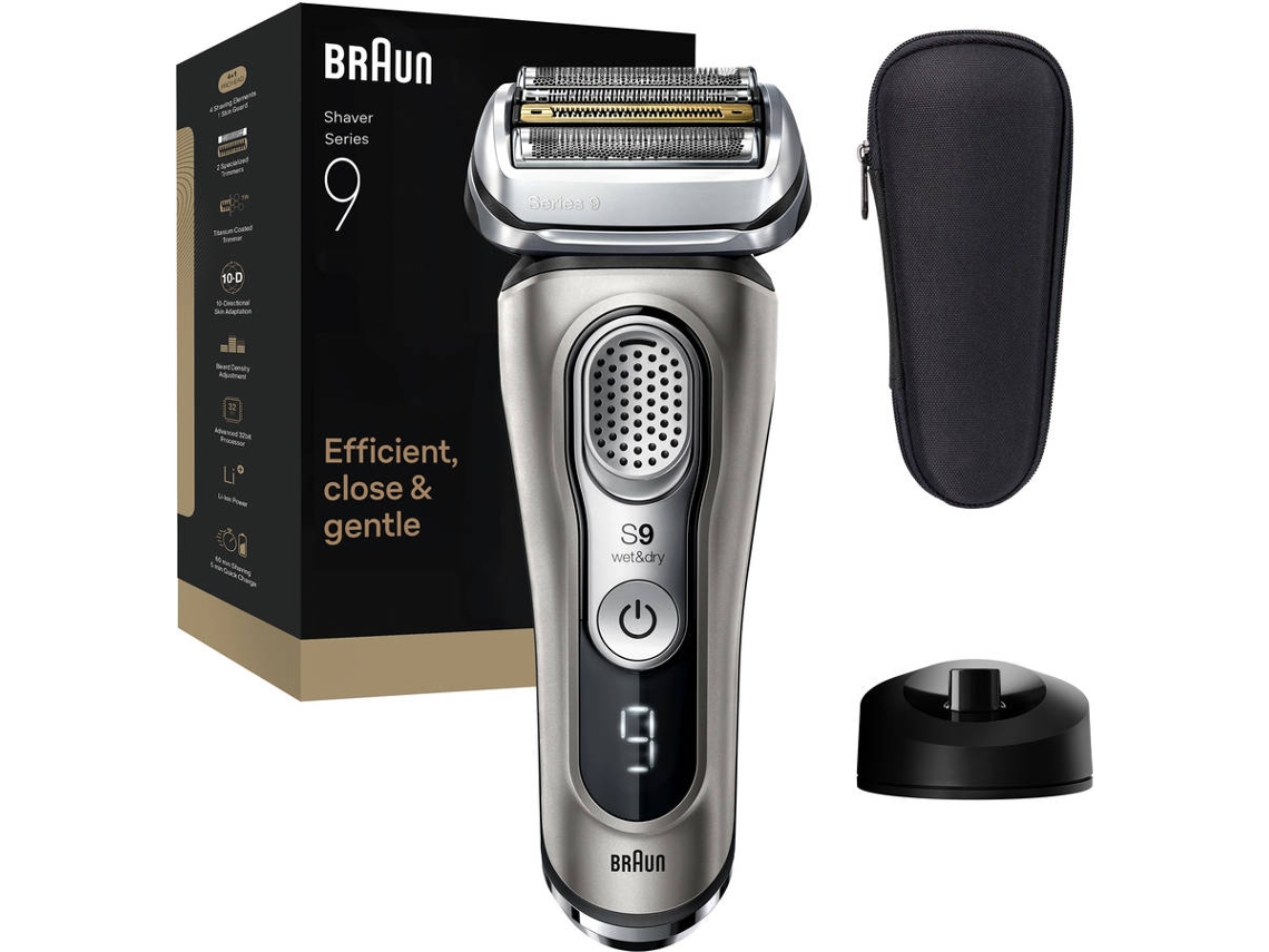 Maquinilla de Afeitar BRAUN S9-9325 S Metal nobre/Negro (Recarregable)