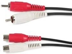 Cable Audio FONESTAR AA-204-5 (5m - 2 RCA - Macho-Hembra)