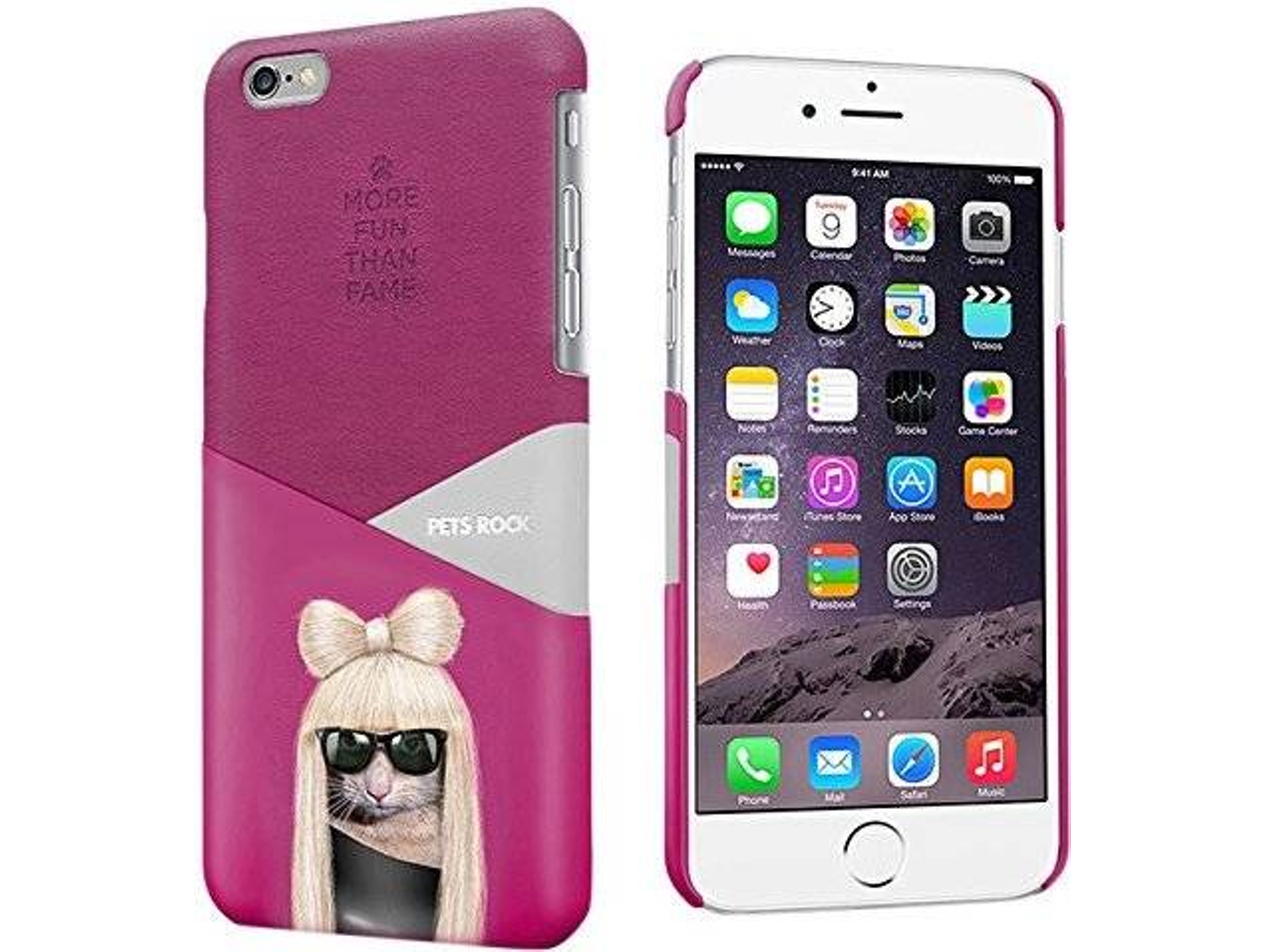 Carcasa iPhone 6 Plus, 6s Plus PETS ROCK Gaga Rosa