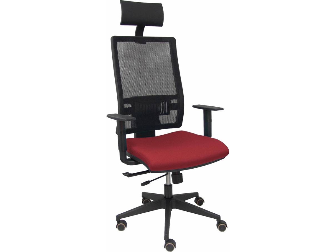 Silla Operativa PYC Horna Cabecero Rojo (Brazos Ajustables - Malla)