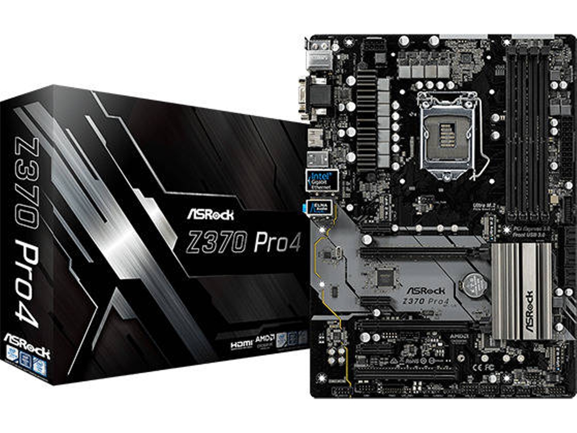 Placa Base ASROCK Z370 PRO4 (Socket LGA 1151 - Intel Z370 - ATX)