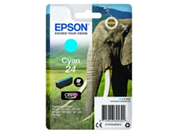 Cartucho de tinta original EPSON, Tinta Claria Photo, 24, Elefante 4,6 ml, Cian, C13T24224012, T2422