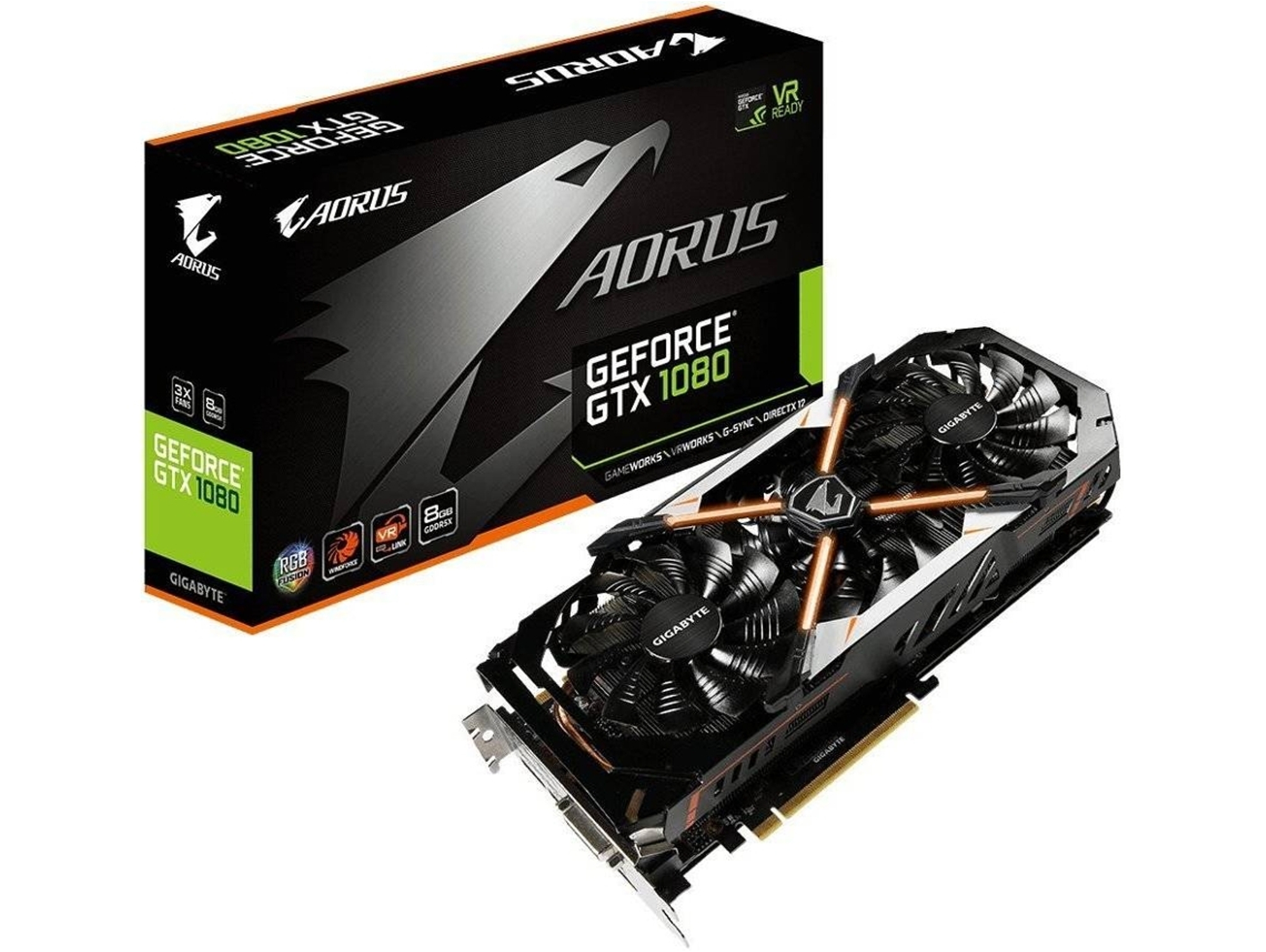 Tarjeta Gráfica nVidia GIGABYTE GeForce Aorus GTX 1080 8GB GDDR5X