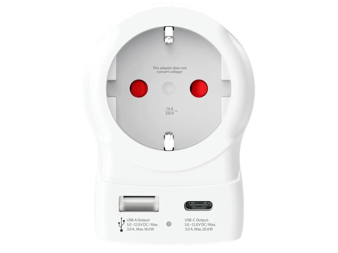 Adaptador de viaje USB Skross de 20 W de Europa a EE. UU.