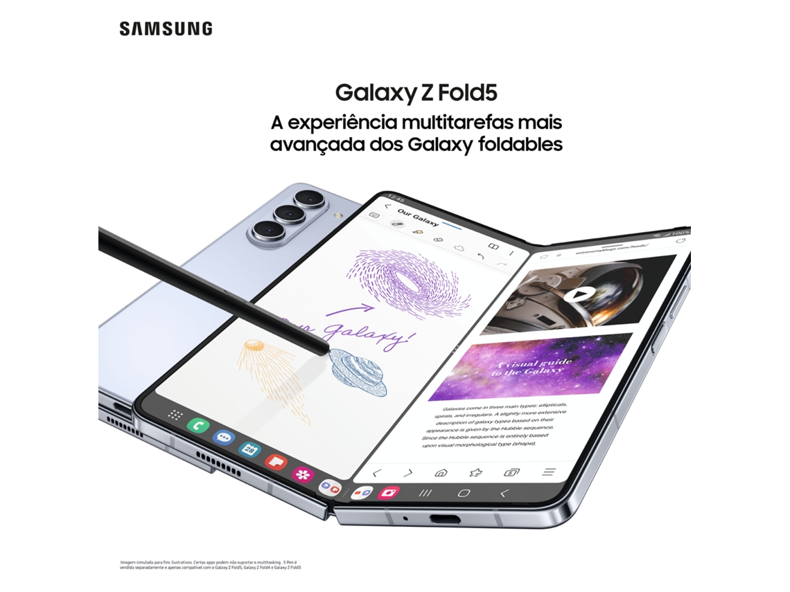 Smartphone SAMSUNG Galaxy Z Fold 5 (7.6'' - 12 GB - 256 GB - Azul