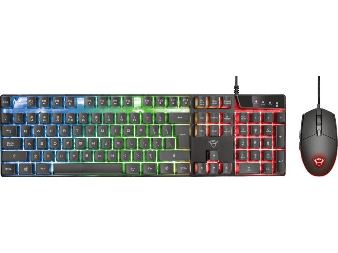 TECLADO+RATO GAMING TRUST GXT 838 AZOR