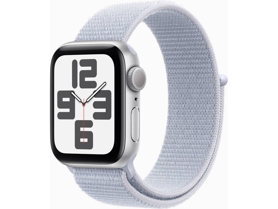 APPLE Watch SE 2024 GPS 40mm Aluminio Plata con Loop Deportiva Azul Nube