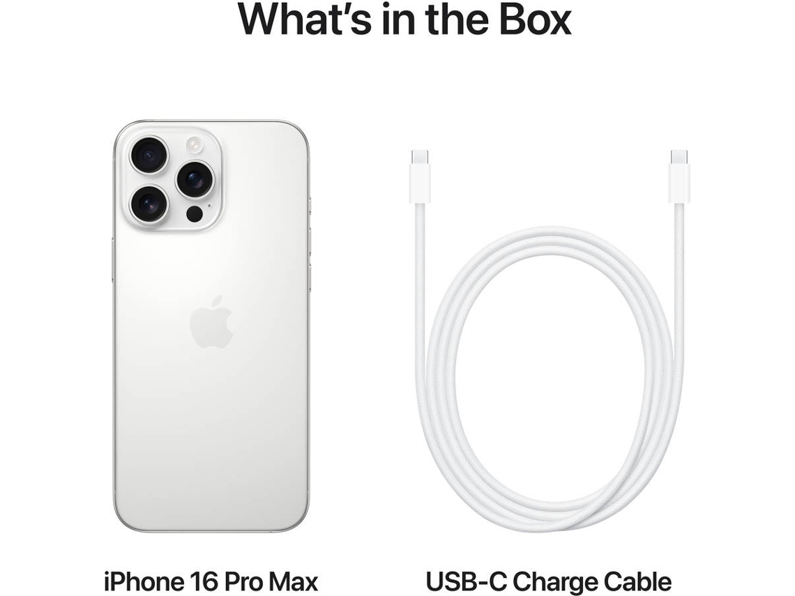 iPhone 16 Pro Max APPLE (6.9'' - 256 GB - Titanio Blanco) | Worten