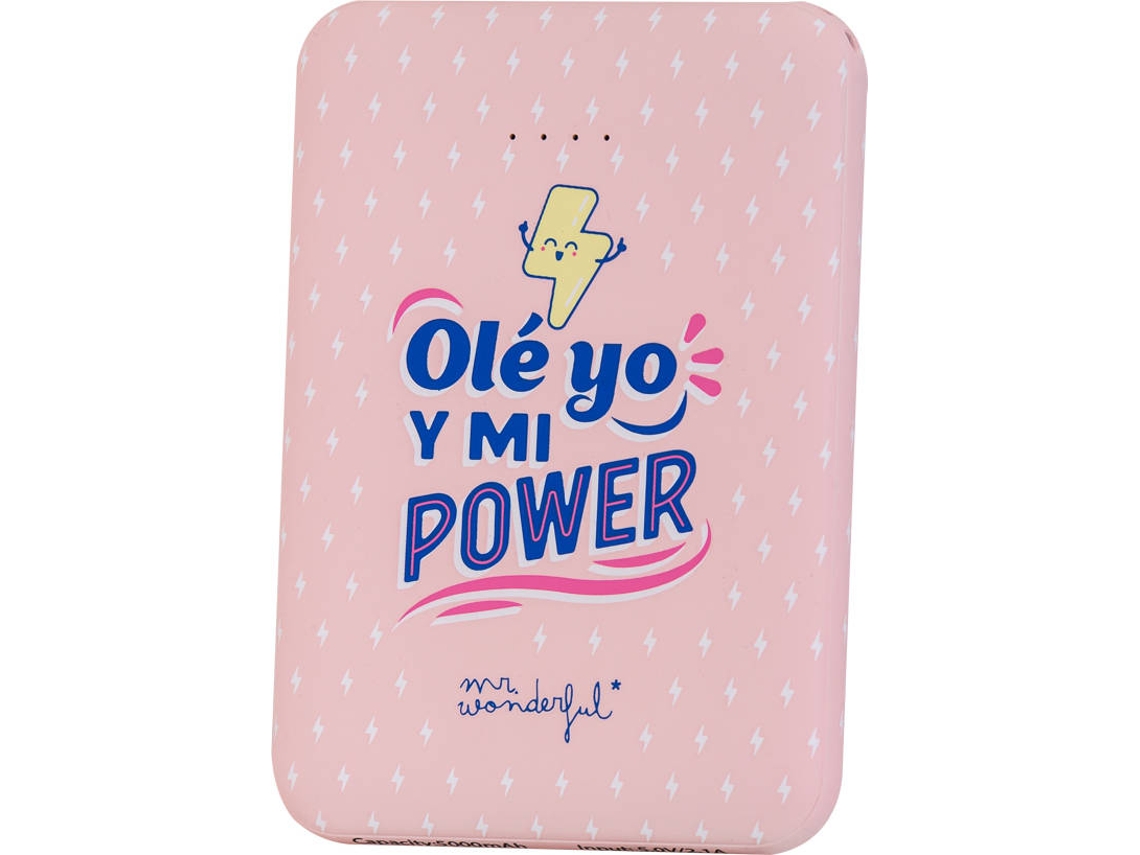 Powerbank MR. WONDERFUL MRPWB055 (5000 mAh - USB - MicroUSB - USB-C - Rosa)