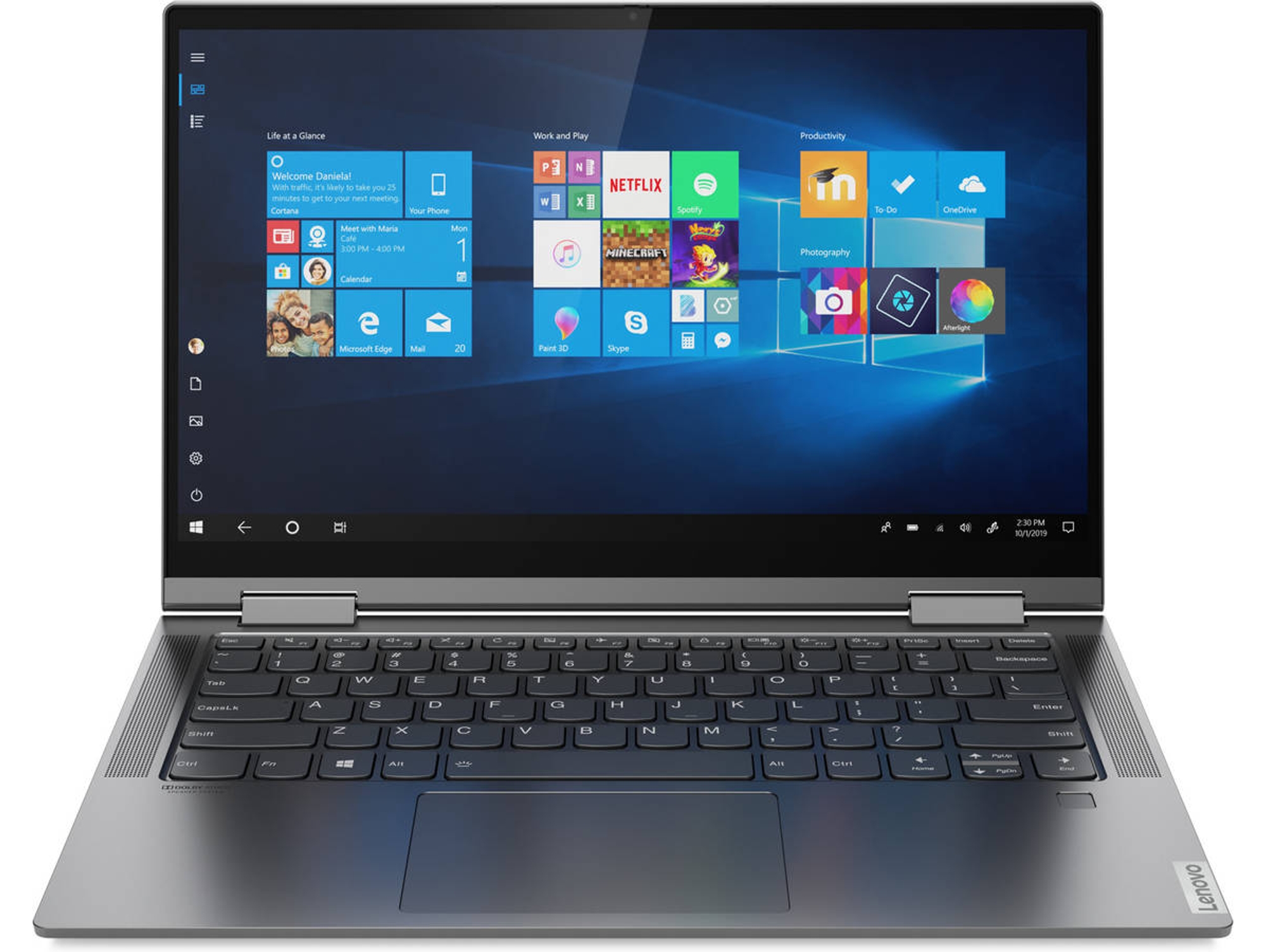 Portátil Convertible 2 en 1 LENOVO Yoga C740-14IML (14'' - Intel Core i7-10510U - RAM: 8 GB - 512 GB SSD - Intel UHD Graphics)