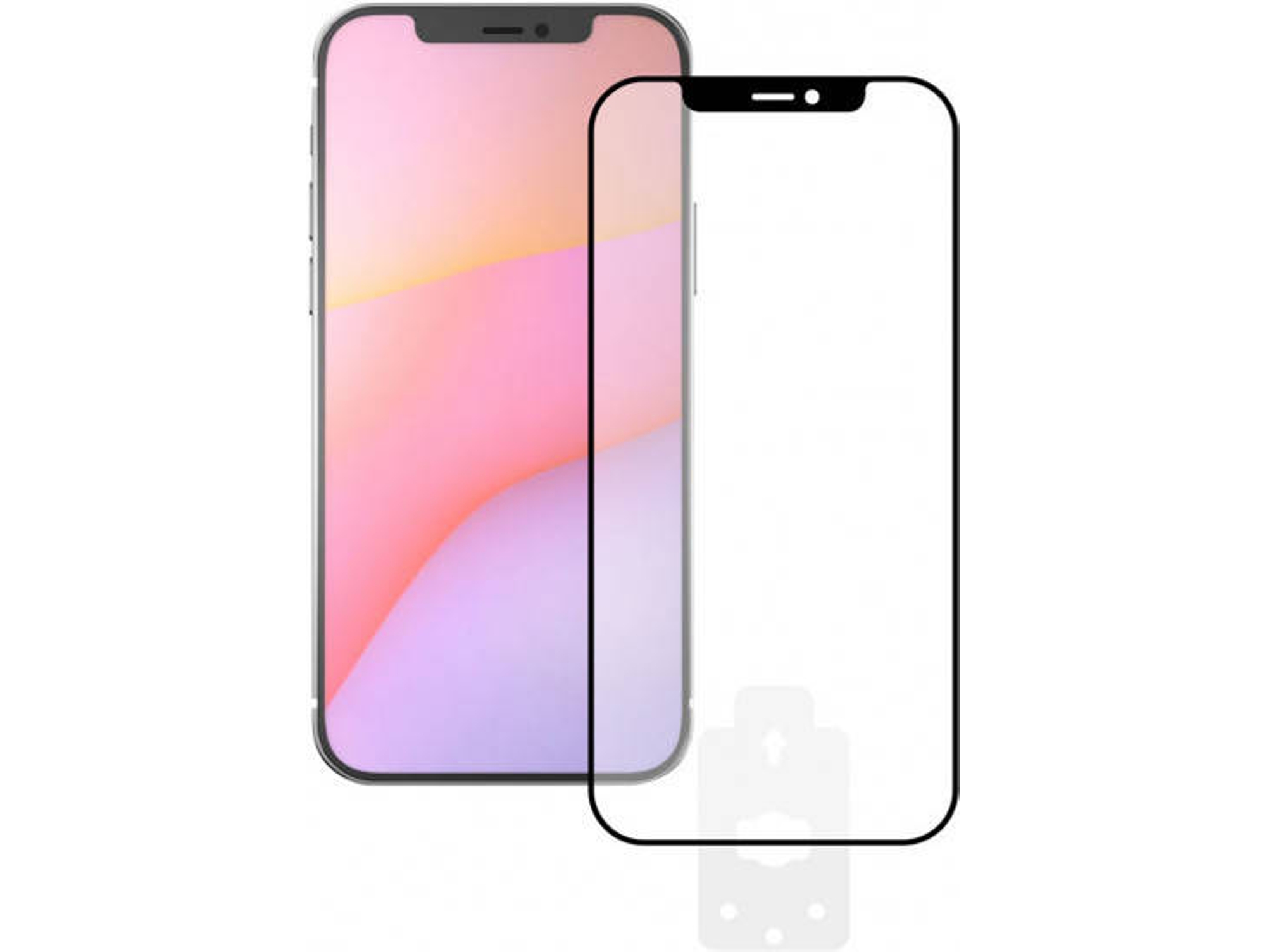 Protector de pantalla iPhone 12 Mini KSIX Cristal Templado 2.5D con borde negro