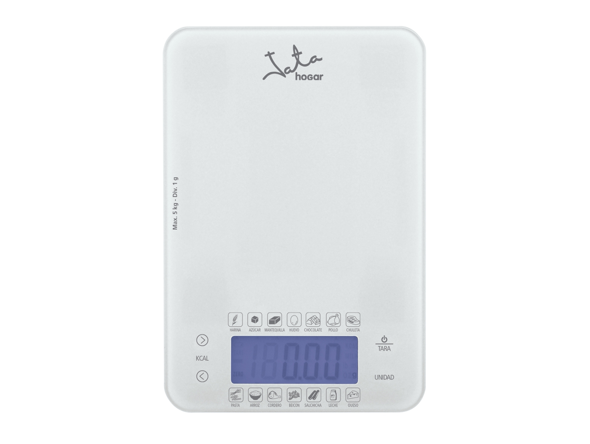 Báscula de cocina JATA 762 (Capacidad: 5 Kg - Precisión: 1 g)